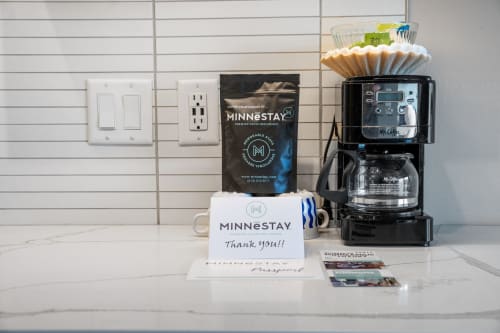 Your morning coffee ritual awaits with premium local beans and a thoughtful welcome setup ready for your first brew.