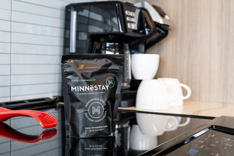 Start your morning right with premium coffee and a sleek brewing setup ready for your perfect cup.