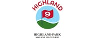 Highland 9 Golf Course logo.