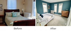 before and after bedroom