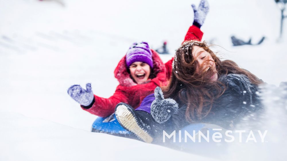 Kids snow tubing at Wild Mountain Ski Resort